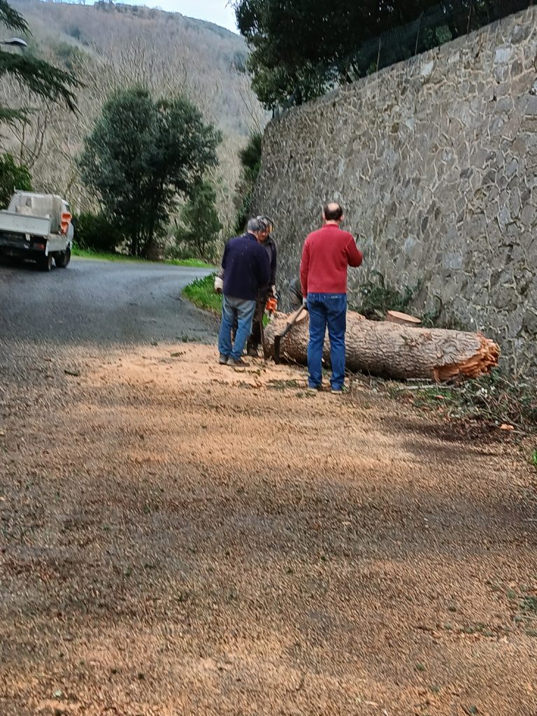 On écarte les morceaux sur chaussée